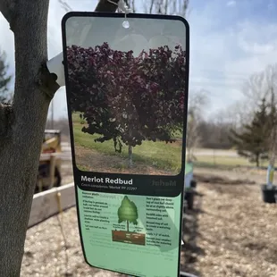 a sign with information