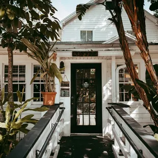 the entrance to the cafe