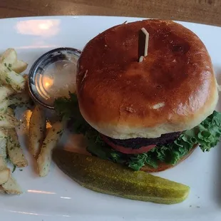 Prairie burger, nice. The fries r special, cheese on the fries great.