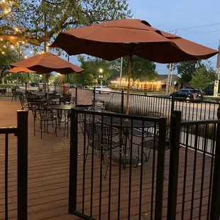 Patio seating available