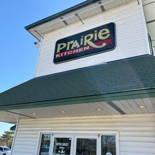 the front of the restaurant