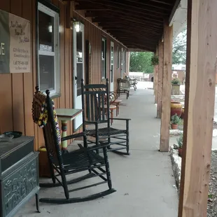 Our guests love to sit on the veranda and enjoy their morning coffee.