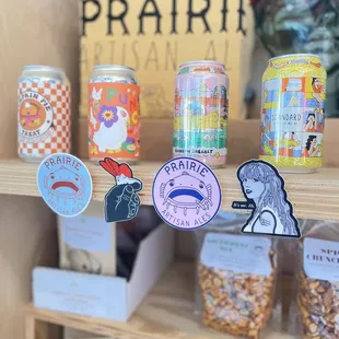 a variety of products on a shelf