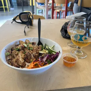 Restaurant in the building next to prairie! Yummmm