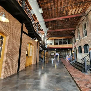 the interior of the brewery