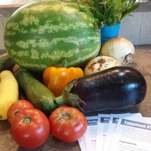 Summer produce share from our weekly CSA