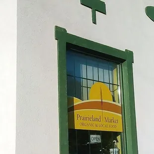 the front of the building