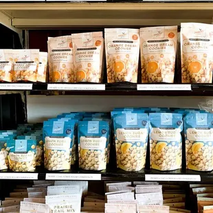 Prairy cookies, trail mixes, and granola