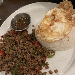Krapow Moo Sub Over Rice