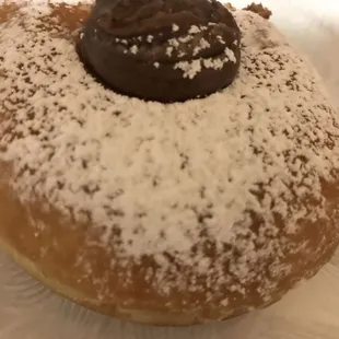 Chocolate butter cream donut