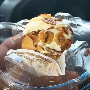 Burnt Almond Torte bite size. Very good.