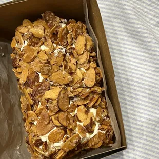 burnt almond torte slice