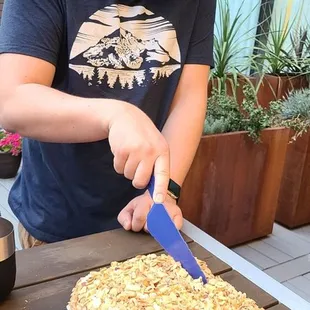 Burnt almond torte cake