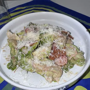 Black garlic Caesar salad