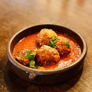 LUNEDI MEATBALLS Beef, Pork, Tomato Sauce, Grana Padano, Basil