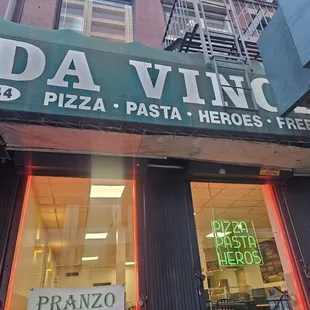 the front of a restaurant