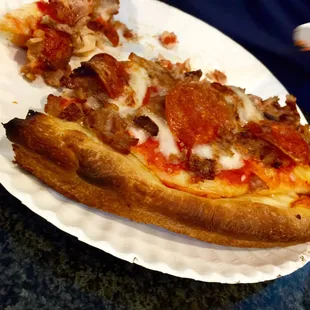 Sausage and pepperoni deep dish