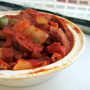 Penne with sausage