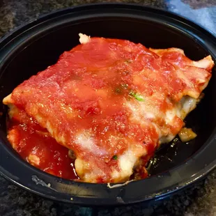 $7.50 lasagna made with hamburger meat. Eww