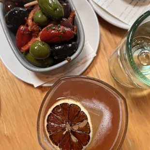Red Wine Marinated Olives