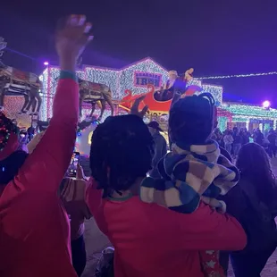 Screaming Hello to Santa Claus