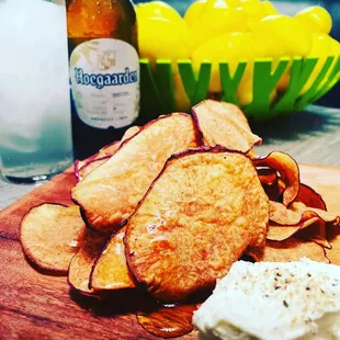 Sweet potato chip&amp;Mascarpone