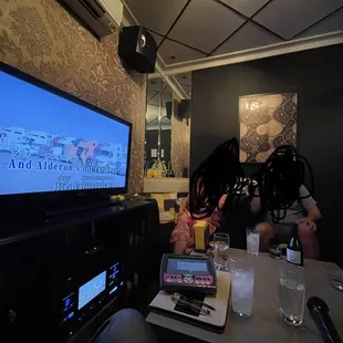 The small Karaoke room seats 6 people