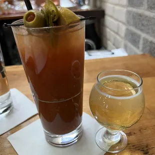 Great bloody &amp; a Seattle cider side for my gluten-free celiac