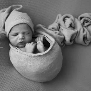Newborn session with props included.