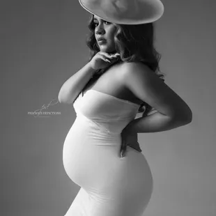 Maternity Session with on our studio gowns.