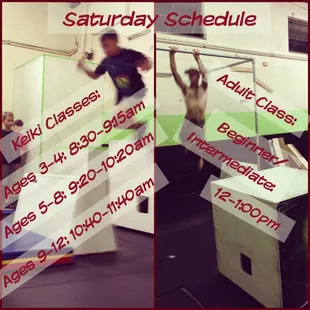 Saturday Schedule