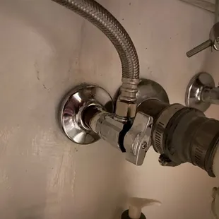 New shut-off valves and lines.