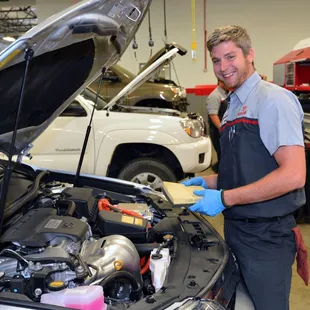 Toyota-trained technicians perform all service work to factory standards and use genuine Toyota parts. Keep your Toyota a Toyota!