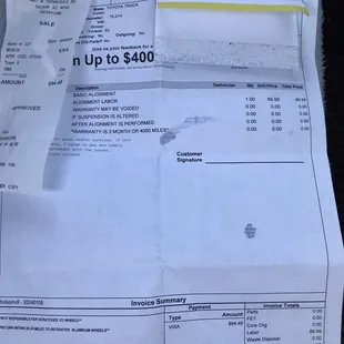 Alignment by BigO after Toyota inspection said it couldn't be performed.