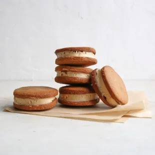 a stack of ice cream sandwiches