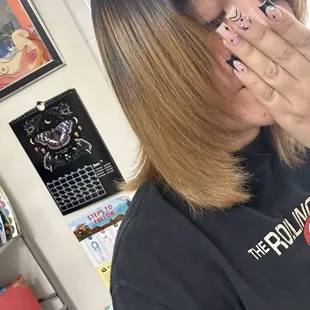 Bleached hair