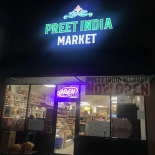 the front of the store