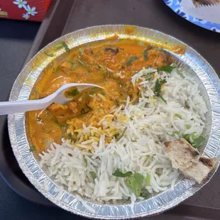 Butter Chicken and rice