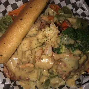 Shrimp and Lobster Tortellini Alfredo (available on Wednesday's)