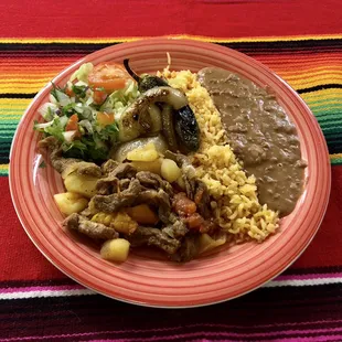 Carne Guisada Special Lunch Plate