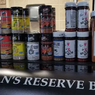 a variety of meats on display