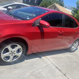 Cars lookin good with my new tint. I can definitely tell the difference!