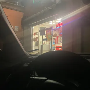 Waiting in my car for my order