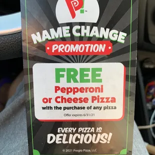 Proto pizza new name .... PREGIO PIZZA