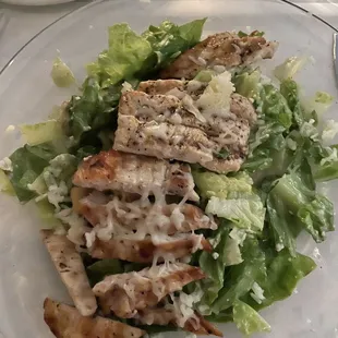 Horrible grilled chicken Caesar salad