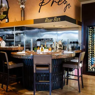 The Raw Bar is featured Fridays &amp; Saturdays, starting at 4pm, and features a seafood tower, oysters, sashimi and jumbo cocktail shrimp.