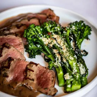Ribeye Steak with broccolini