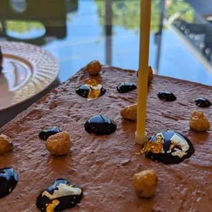 The milk chocolate praline cake is divine!