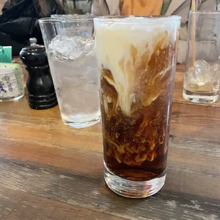 Iced coffee + milk !