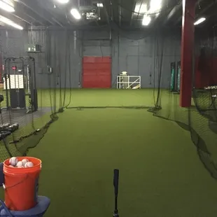 Batting Cage Area at Premier Baseball Kansas City Baseball Facility